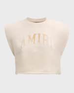 Image 1 of 6: Amiri Vintage Logo Strong-Shoulder Muscle T-Shirt