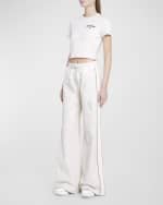 Image 5 of 6: Amiri Amiri Spirit Embroidered Crop Baby T-Shirt