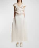 Image 5 of 6: Khaite Mila Structured Silk Maxi Skirt