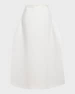 Image 1 of 6: Khaite Mila Structured Silk Maxi Skirt