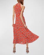 Image 3 of 5: Diane von Furstenberg Nyck Abstract-Print Halter Maxi Dress