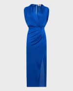 Image 1 of 5: Diane von Furstenberg Williams Pleated Jersey Midi Dress