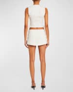 Image 2 of 4: SER.O.YA Alix Stretch-Denim Skort