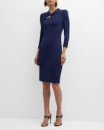 Image 5 of 6: Giorgio Armani Milano Twist-Front Jersey Dress