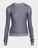 Image 1 of 6: Giorgio Armani Shiny Viscose Knit Top
