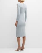 Image 3 of 6: Giorgio Armani Milano Jersey Dress with Gathered Waist