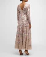 Image 4 of 6: Needle & Thread Sequin Paradise Floral Tulle Gown