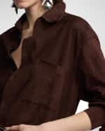 Image 5 of 5: Ralph Lauren Collection Tyler Suede Button-Front Shirt