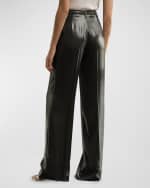 Image 3 of 5: Ralph Lauren Collection Acklie Liquid Foil Wide Leg Pants