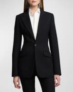 Image 3 of 6: Ralph Lauren Collection Hardison Single-Breasted Light Lux Wool Crepe Jacket