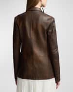 Image 5 of 6: Ralph Lauren Collection Tomasso Distressed Leather Jacket