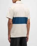 Image 5 of 6: Burberry Men's Rugby Stripe Polo Shirt