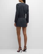 Image 3 of 6: FRAME Tailored Pinstripe Mini Skirt