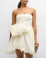 Image 5 of 6: Cinq a Sept Liv Strapless Bow-Waist Mini Dress