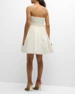 Image 3 of 6: Cinq a Sept Liv Strapless Bow-Waist Mini Dress