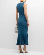 Image 4 of 6: Cinq a Sept Mika Gathered Fit-and-Flare Midi Dress