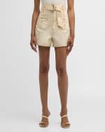 Image 2 of 6: Cinq a Sept Hayes Belted Shorts