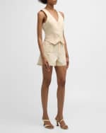 Image 5 of 6: Cinq a Sept Hayes Belted Shorts