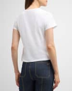 Image 5 of 6: Cinq a Sept L'amour Shrunken Short-Sleeve Tee
