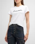Image 3 of 6: Cinq a Sept L'amour Shrunken Short-Sleeve Tee