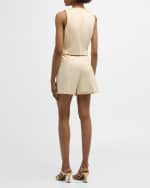 Image 4 of 7: Cinq a Sept Lio Button-Front Vest