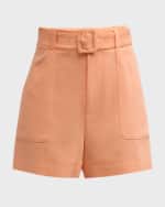 Image 1 of 6: Cinq a Sept Alena Belted Shorts