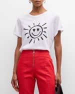 Image 2 of 6: Cinq a Sept Smiling Sun Short-Sleeve Tee