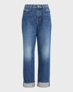 Image 1 of 6: MOTHER The Spitfire Nerdy Cuff Jeans