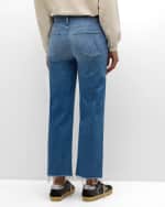 Image 4 of 6: MOTHER The Mid-Rise Rambler Zip Ankle Fray Jeans