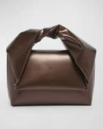 Image 1 of 6: JW Anderson Twister Small Leather Top-Handle Bag