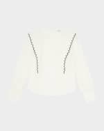 Image 1 of 5: LK Bennett Isabella Embroidered Cotton-Silk Blouse