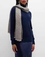 Image 3 of 3: Giorgio Armani Poly Silk Geometric Stole