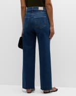 Image 5 of 6: PAIGE Anessa Wide-Leg Jeans with Raw Hem
