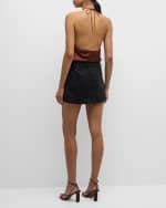 Image 3 of 6: PAIGE Ryder Coated Mini Skirt