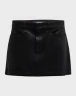 Image 1 of 6: PAIGE Ryder Coated Mini Skirt
