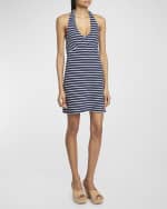 Image 2 of 6: Givenchy Halter-Neck Striped Towelling Mini Dress