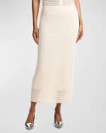 Image 2 of 5: Theory Neo Harbor Chain Midi Mesh Skirt