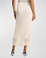 Image 3 of 5: Theory Neo Harbor Chain Midi Mesh Skirt