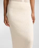 Image 5 of 5: Theory Neo Harbor Chain Midi Mesh Skirt