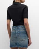 Image 5 of 6: Givenchy 4G Knit Short-Sleeve Polo Shirt