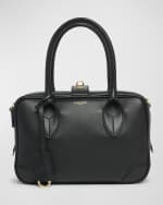Image 7 of 7: Golden Goose Vita Zip Calf Leather Top-Handle Bag