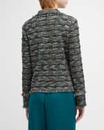 Image 5 of 7: Misook Fringe-Trim Tweed Knit Heritage Jacket
