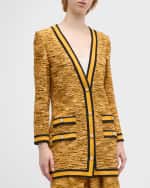 Image 3 of 7: Misook Tailored Button-Down Tweed Knit Jacket