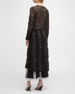Image 3 of 6: Misook Open-Front Crochet Heritage Duster
