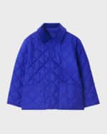 Image 4 of 5: Burberry Kid's Indy Quilted Collared Jacket, Size 3-14