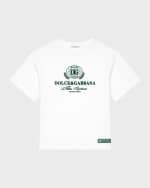 Image 3 of 4: Dolce&Gabbana Boy's Oval Logo-Print T-Shirt, Size 4-6
