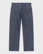 Image 4 of 4: Dolce&Gabbana Boy's Logo-Plaque Jeans, Size 4-6