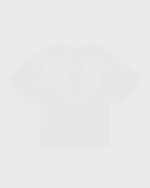 Image 4 of 4: Dolce&Gabbana Girl's Embellished Interlocked Logo-Print T-Shirt, Size 4-6