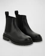 Image 5 of 5: Versace Girl's Leather Chelsea Boots, Toddlers