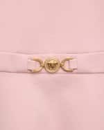 Image 6 of 6: Versace Girl's Medusa Belted Dress, Size 4-6